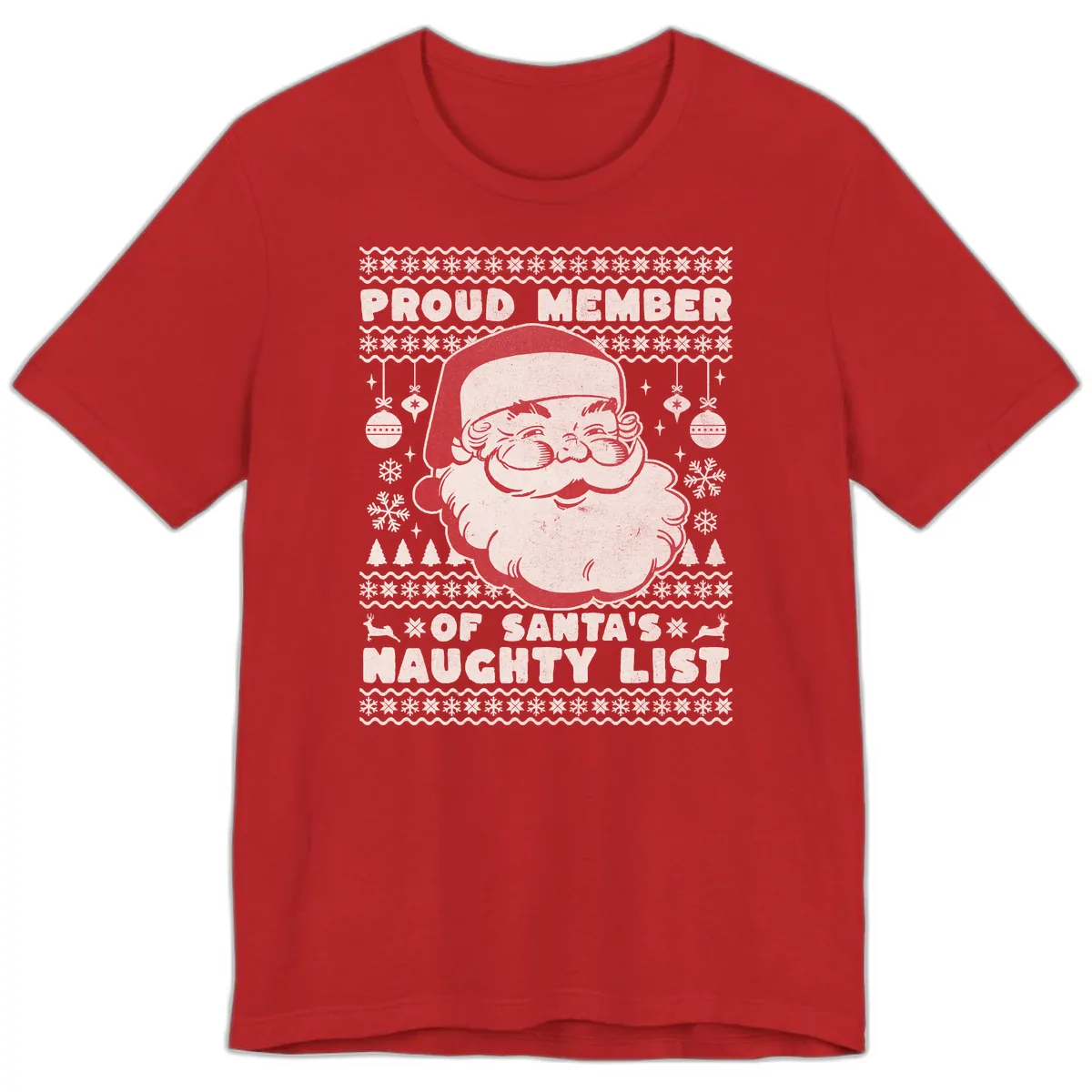 Proud Member Of Santa's Naughty List Premium T-Shirt in Red