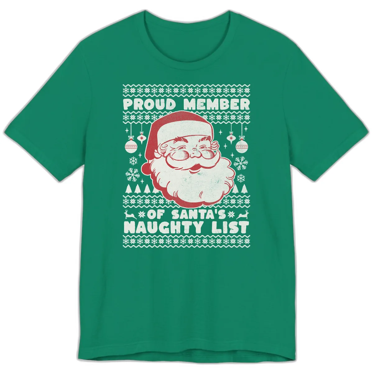 Proud Member Of Santa's Naughty List Premium T-Shirt in Kelly