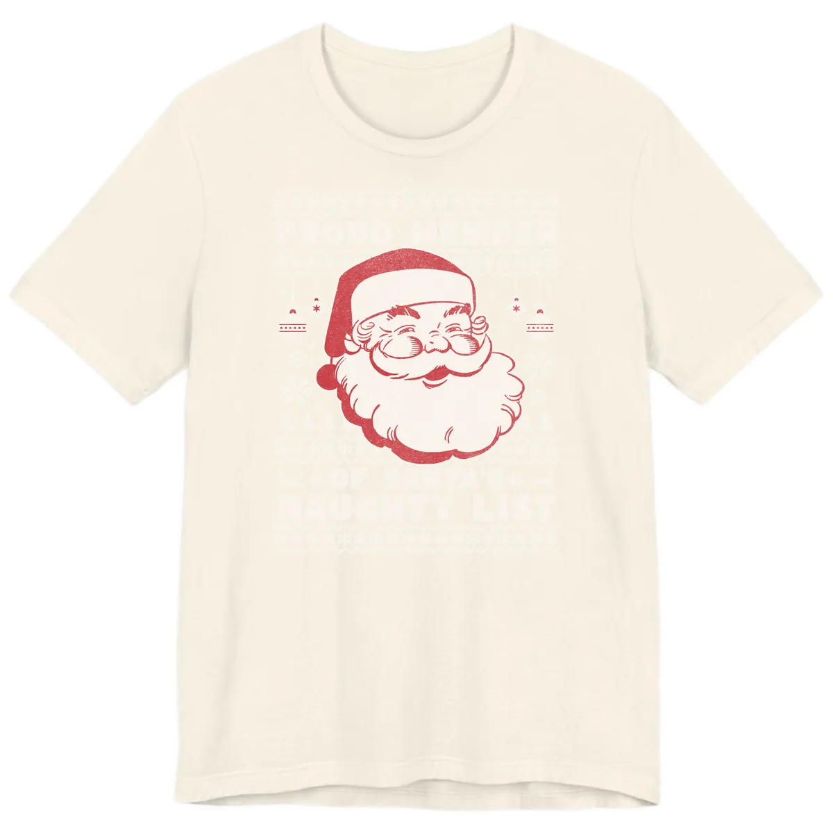 Proud Member Of Santa's Naughty List Premium T-Shirt in Natural