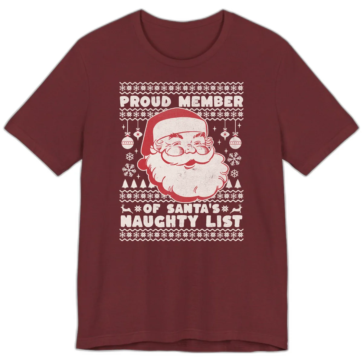 Proud Member Of Santa's Naughty List Premium T-Shirt in Heather Cardinal