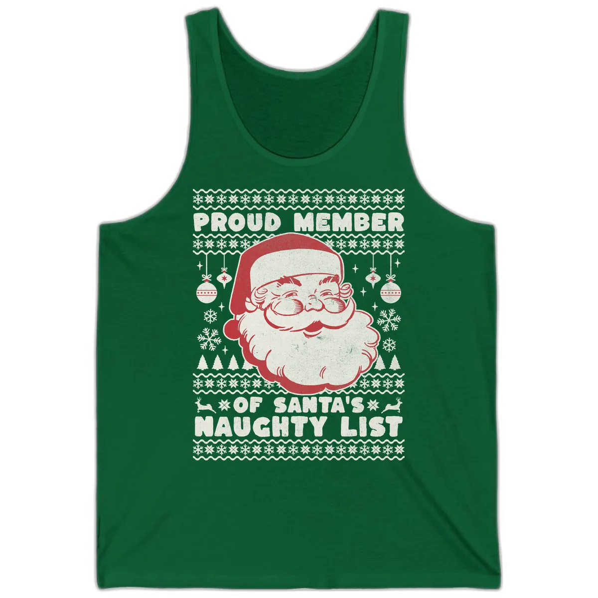 Proud Member Of Santa's Naughty List Tank in Kelly