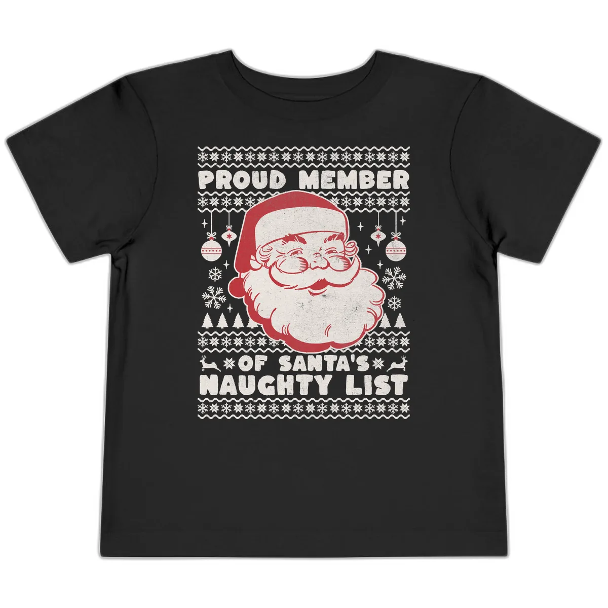 Proud Member Of Santa's Naughty List Toddler T-Shirt in Black