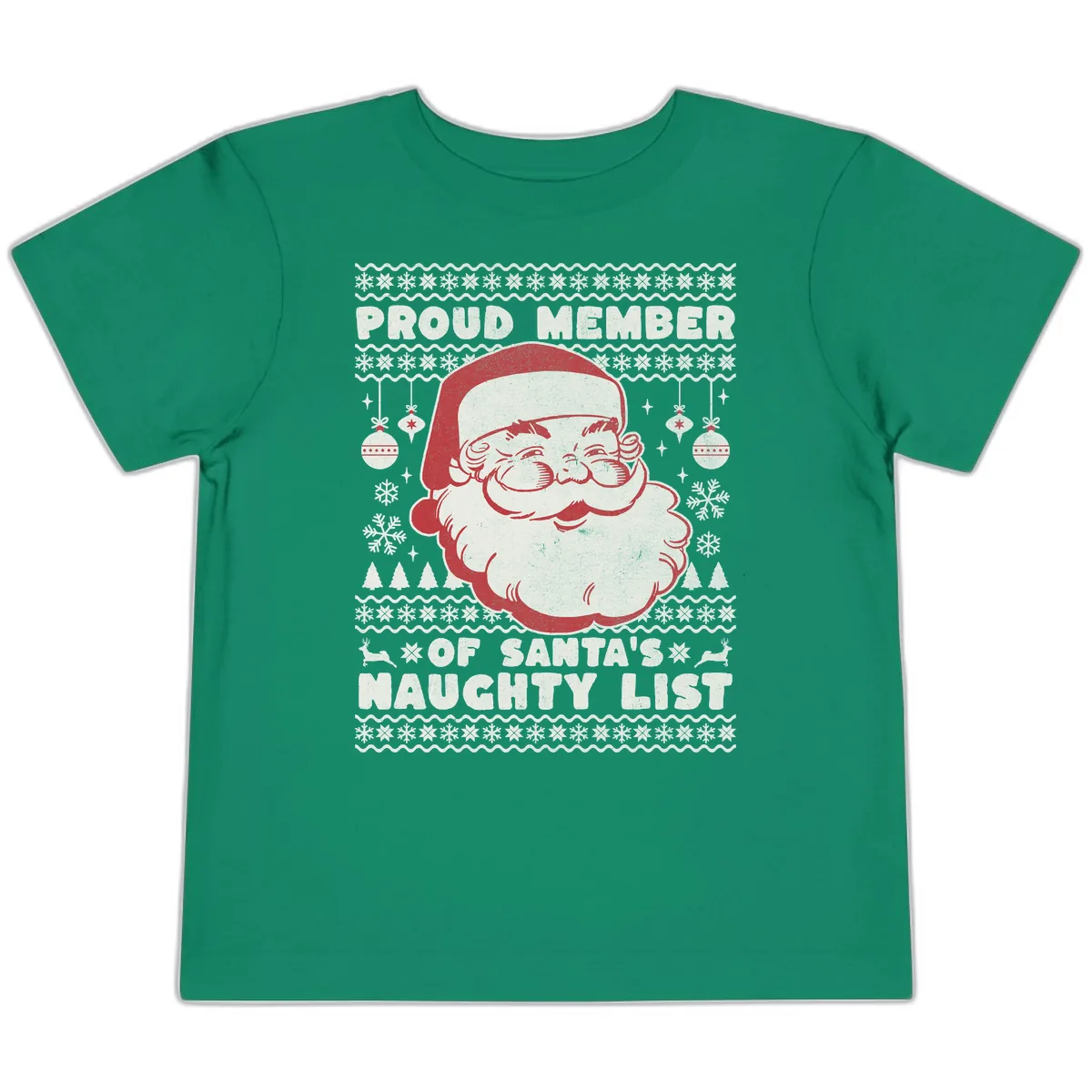 Proud Member Of Santa's Naughty List Toddler T-Shirt in Kelly