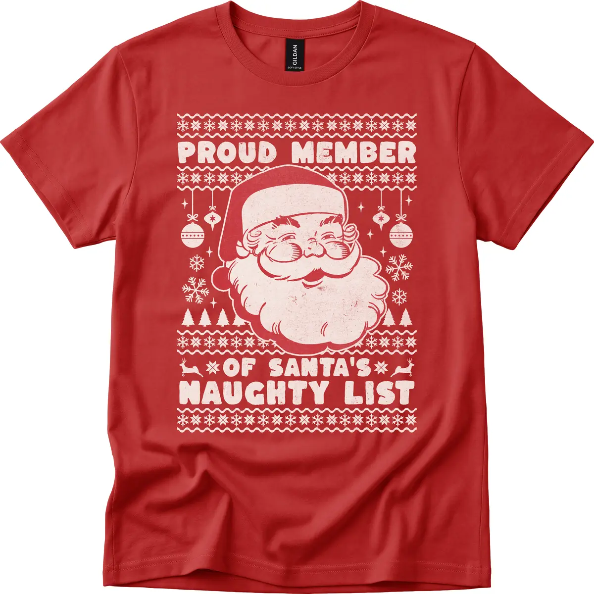 Proud Member Of Santa's Naughty List T-Shirt in Red