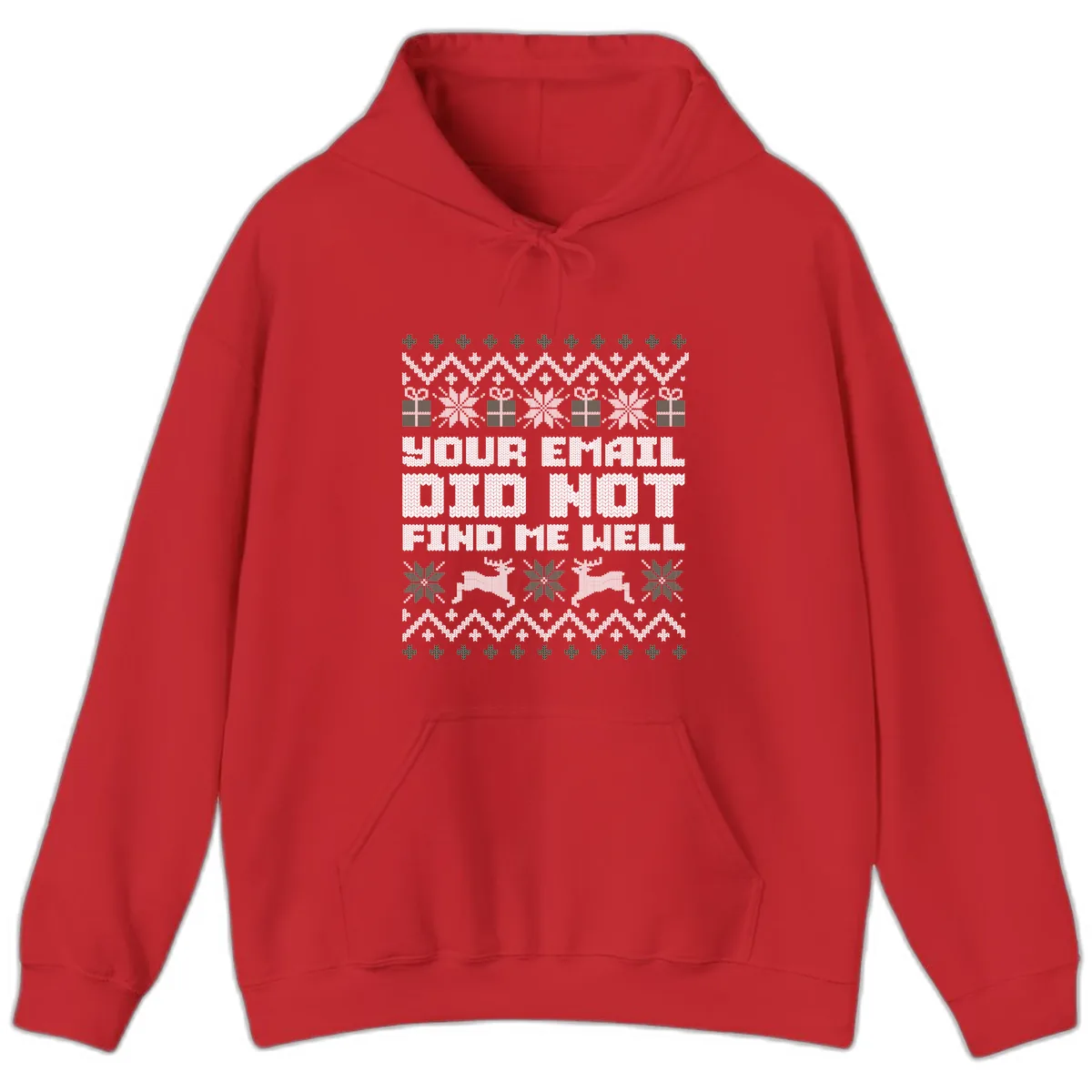Your Email Did Not Find Me Well Hoodie in Red