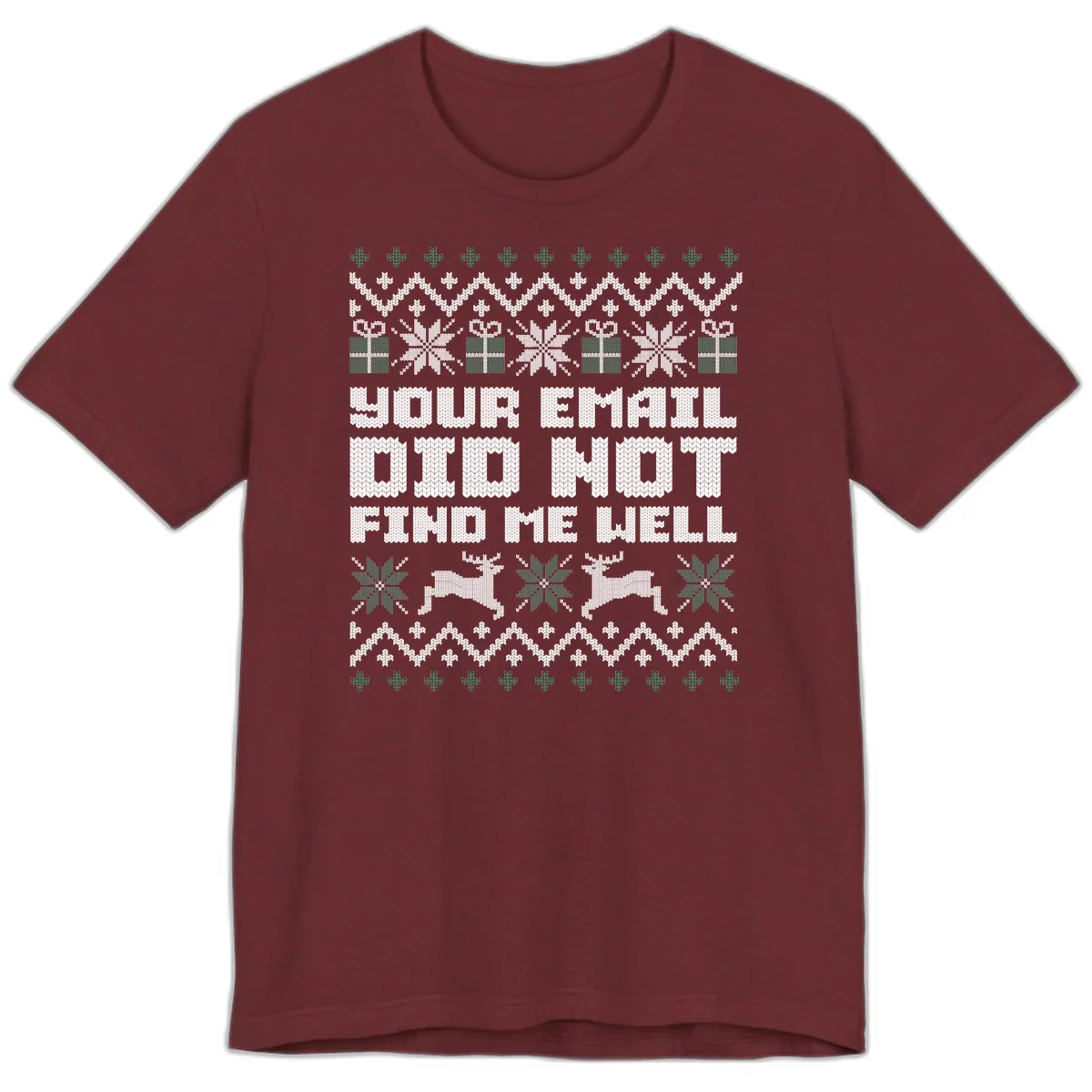 Your Email Did Not Find Me Well Premium T-Shirt in Heather Cardinal