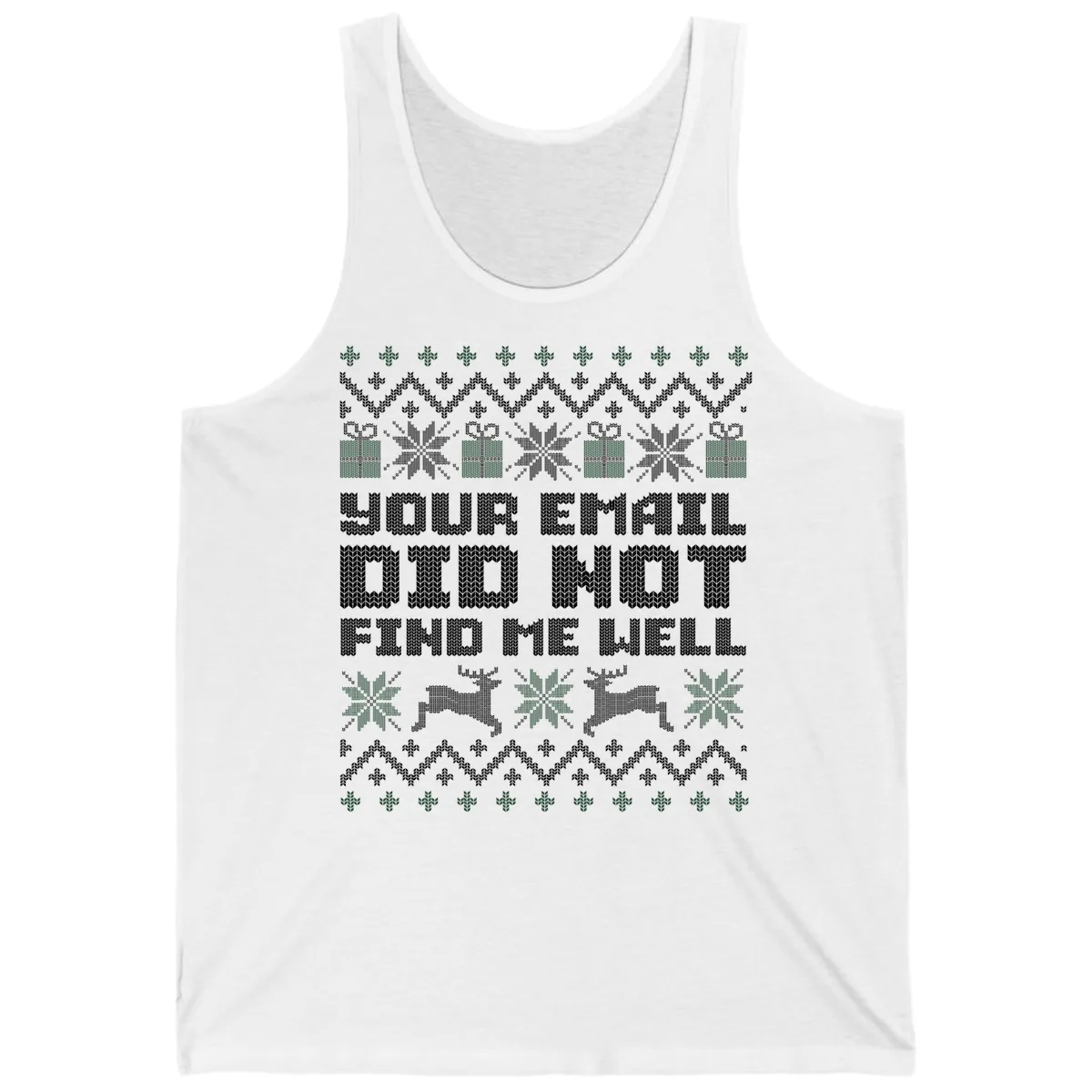 Your Email Did Not Find Me Well Tank in White