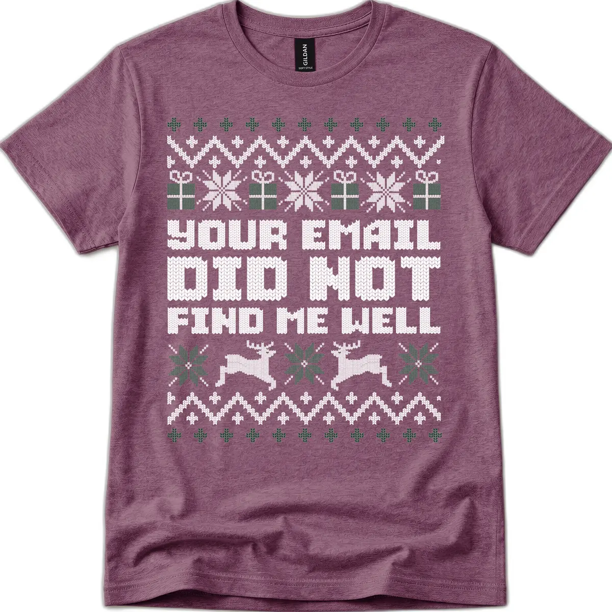 Your Email Did Not Find Me Well T-Shirt in Heather Maroon
