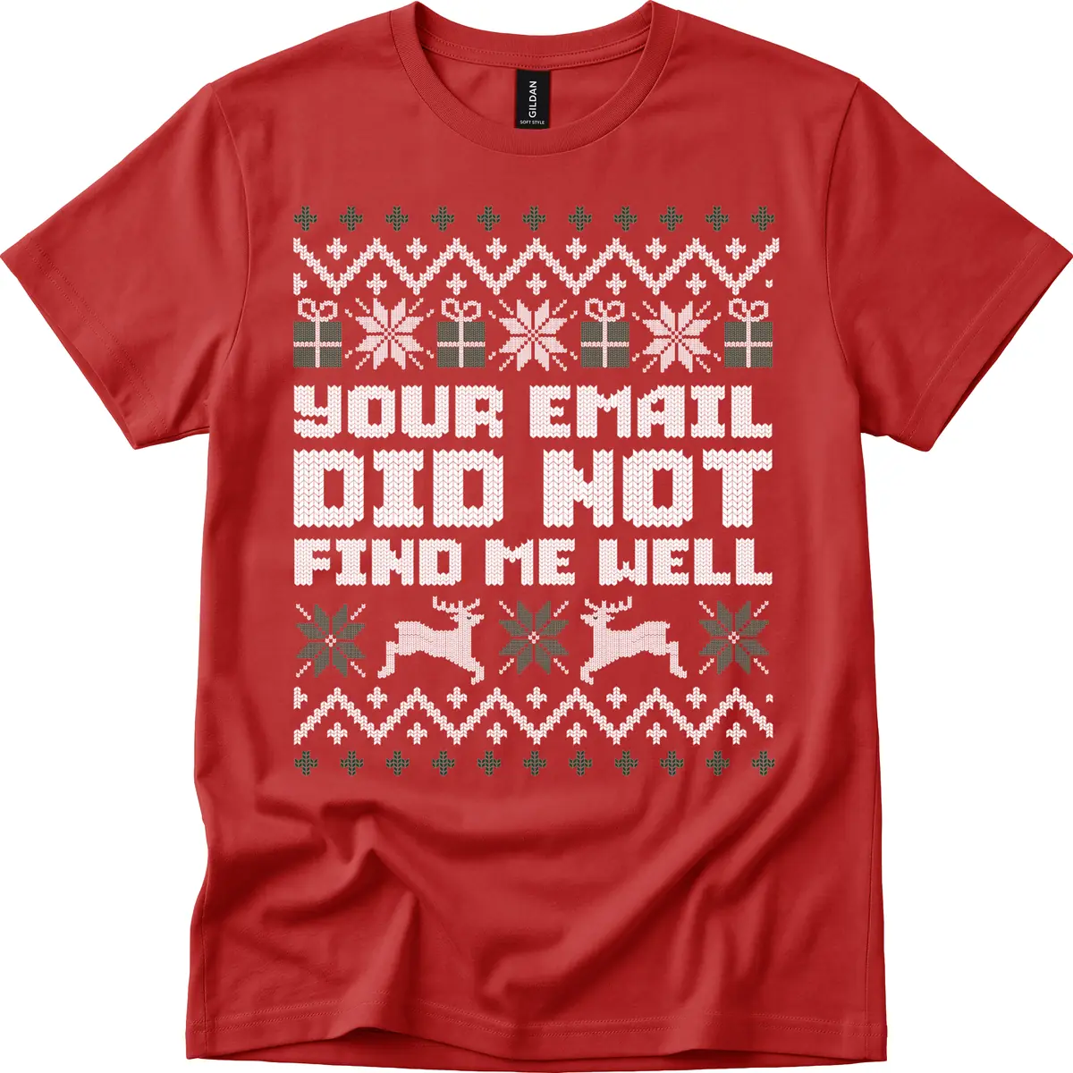 Your Email Did Not Find Me Well T-Shirt in Red