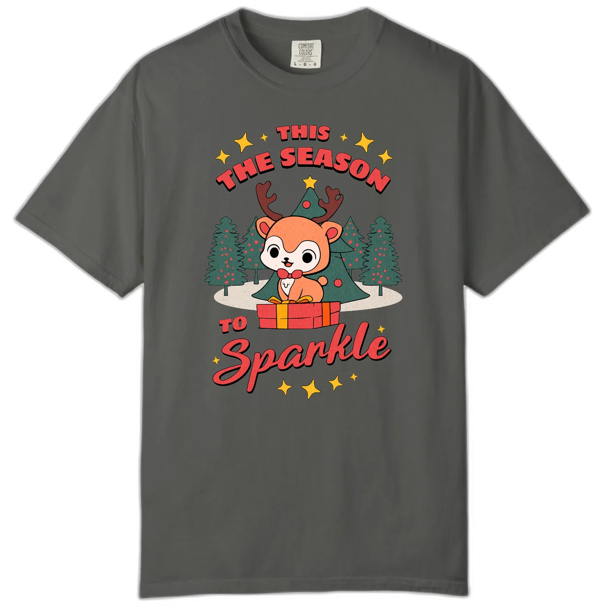 This Season To Sparkle Reindeer Comfort Color in Pepper