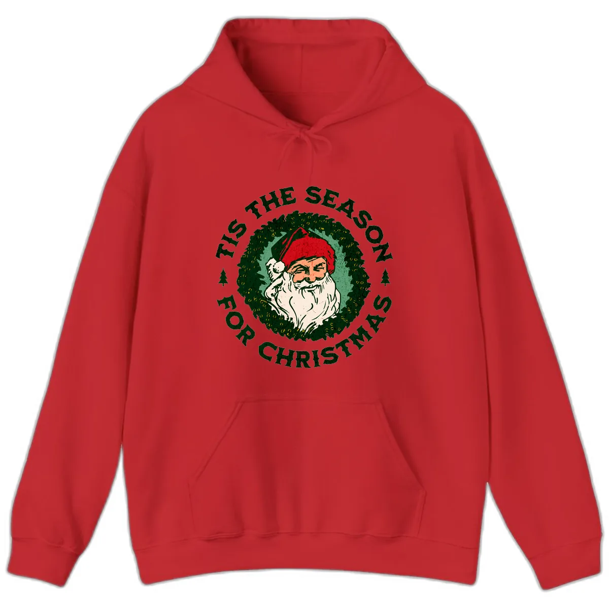 Tis The Season For Christmas Santa Hoodie in Red