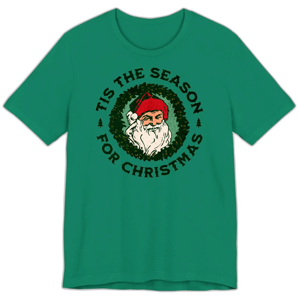 Tis The Season For Christmas Santa Premium T-Shirt in Kelly