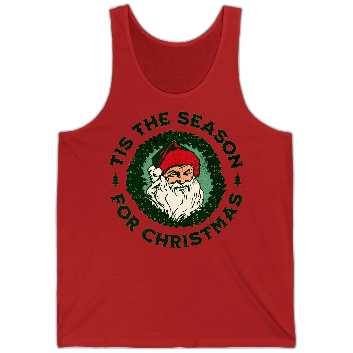 Tis The Season For Christmas Santa Tank in Red