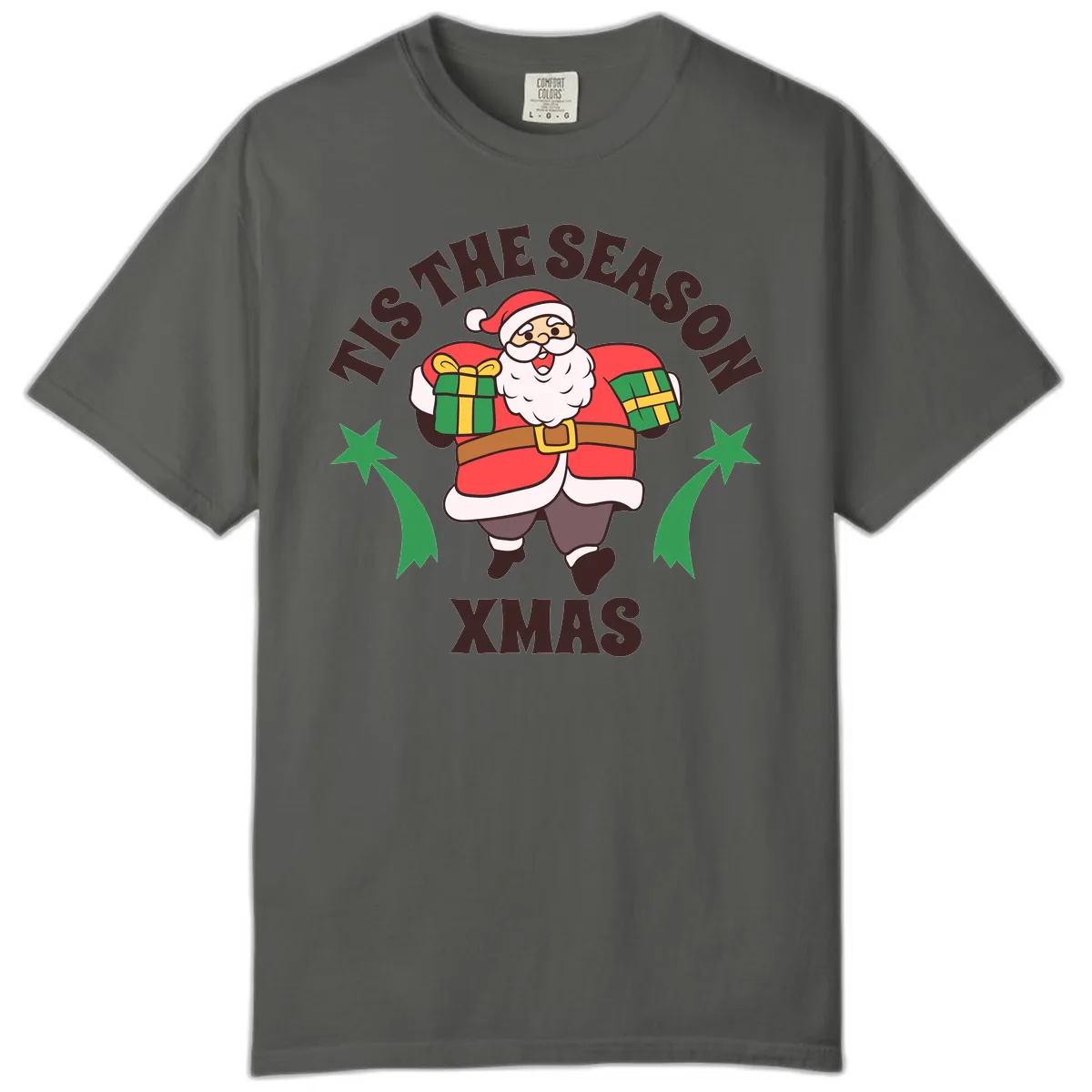 Tis The Season For Presents Santa Comfort Color in Pepper
