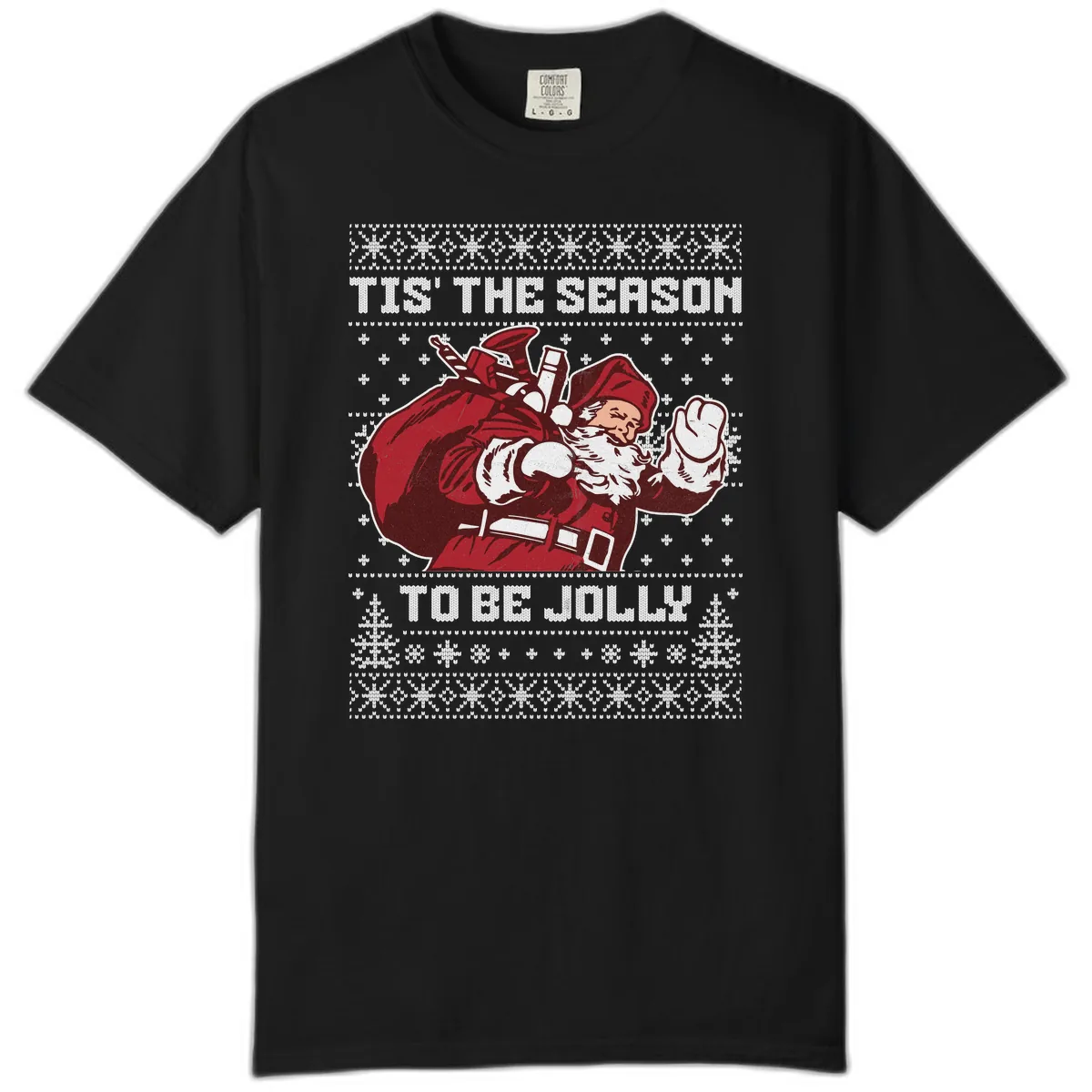 Tis The Season To Be Jolly Comfort Color in Black