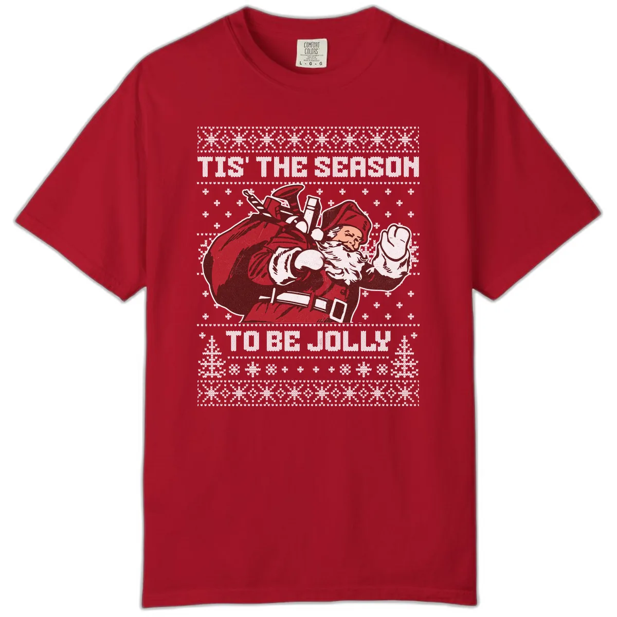 Tis The Season To Be Jolly Comfort Color in Red