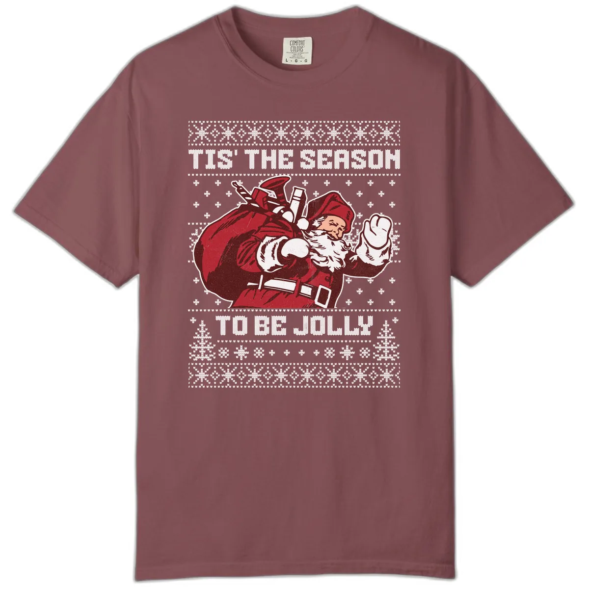Tis The Season To Be Jolly Comfort Color in Brick