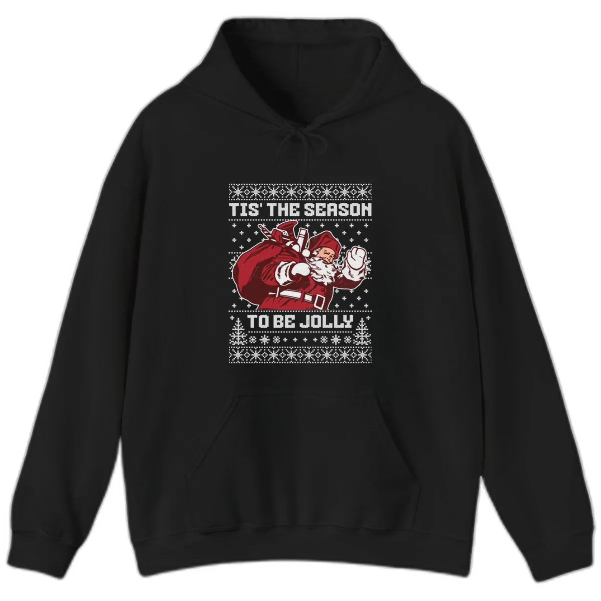 Tis The Season To Be Jolly Hoodie in Black