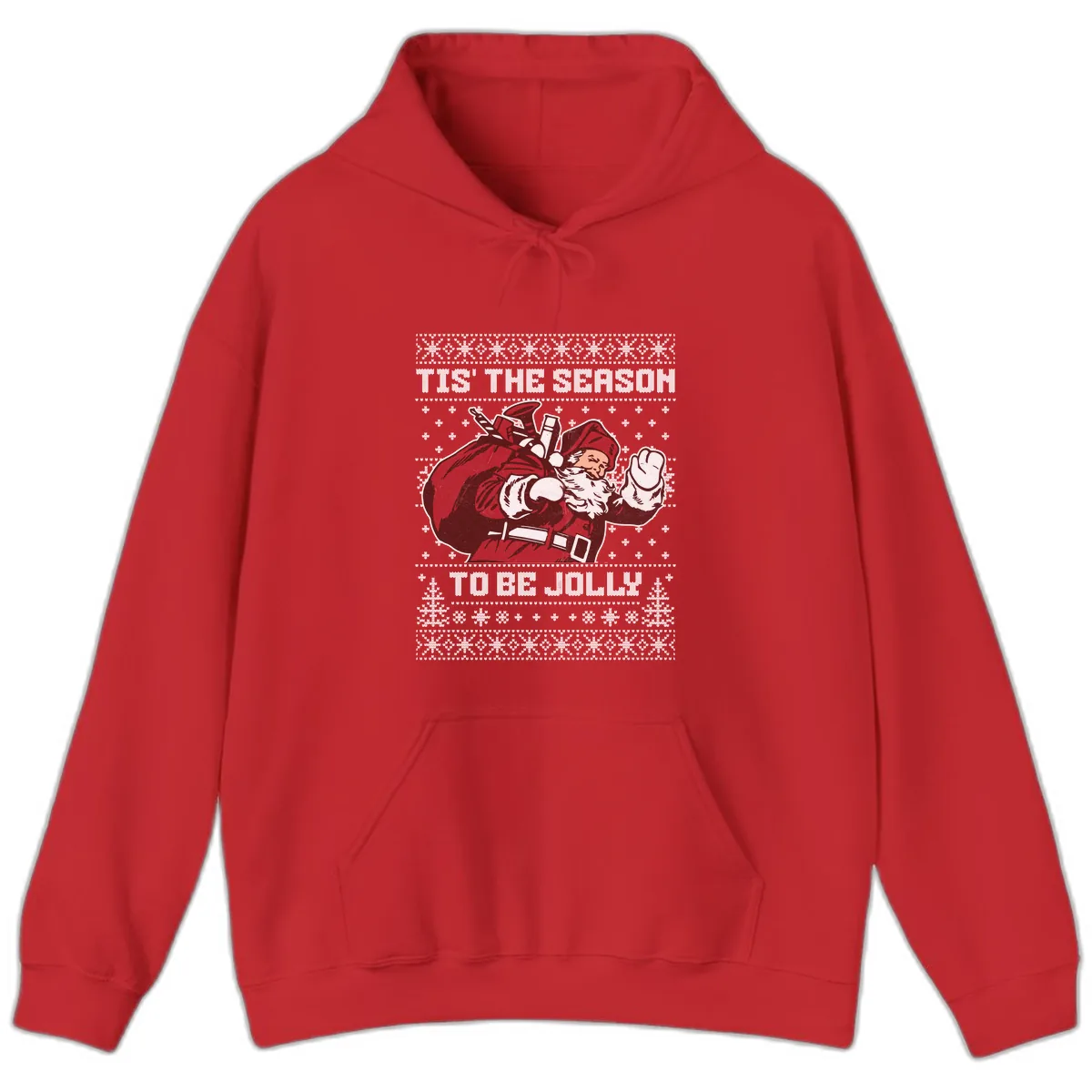 Tis The Season To Be Jolly Hoodie in Red