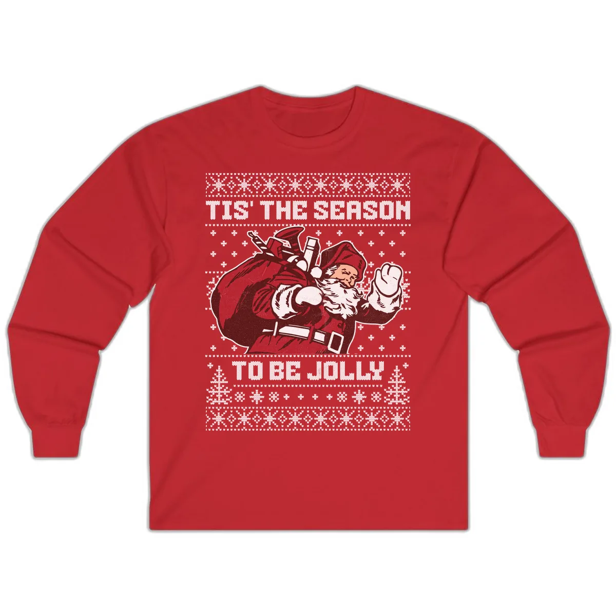 Tis The Season To Be Jolly Long Sleeve in Red