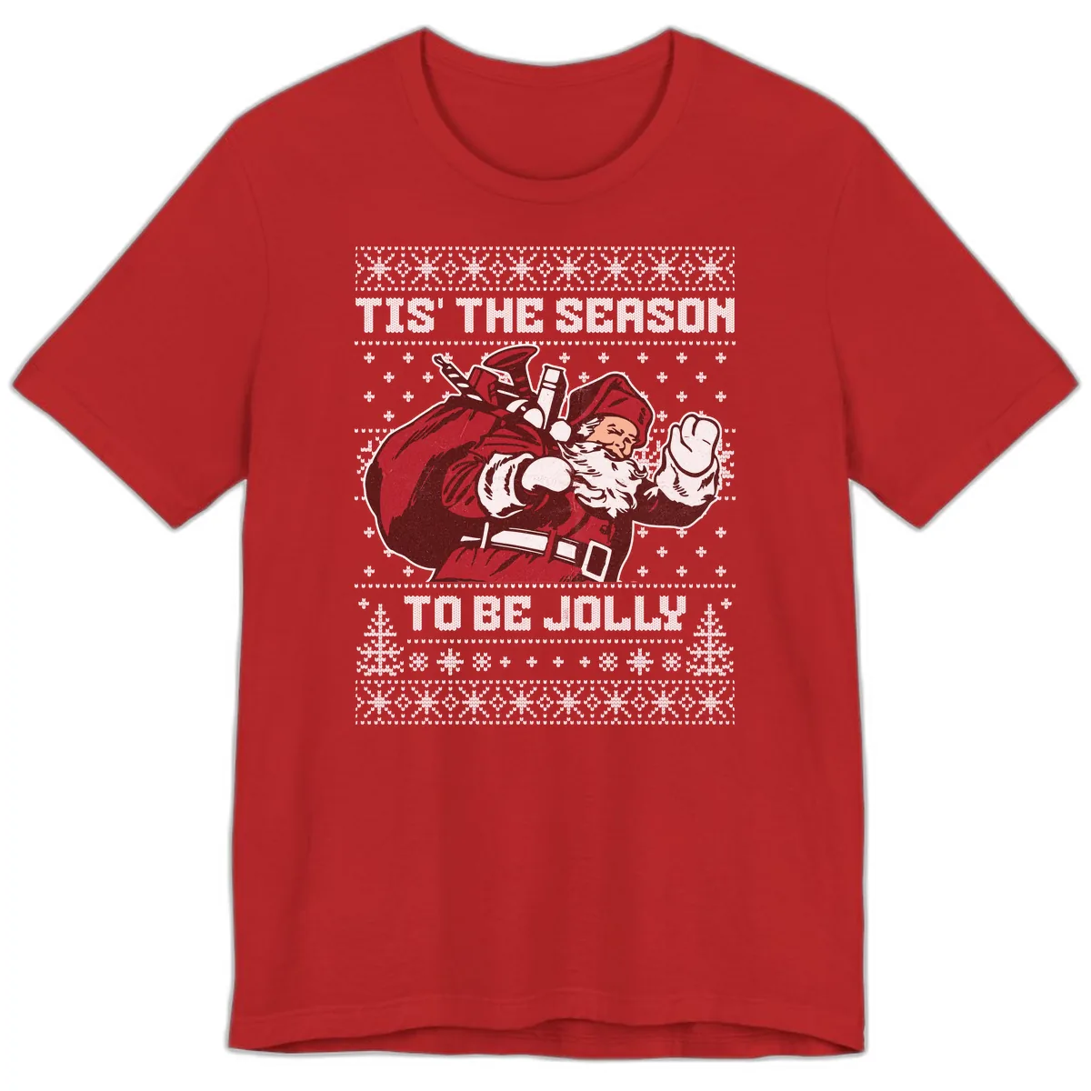 Tis The Season To Be Jolly Premium T-Shirt in Red