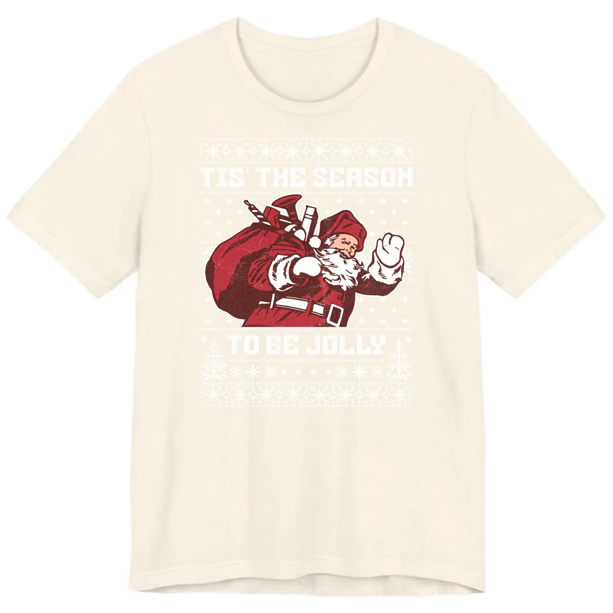 Tis The Season To Be Jolly Premium T-Shirt in Natural