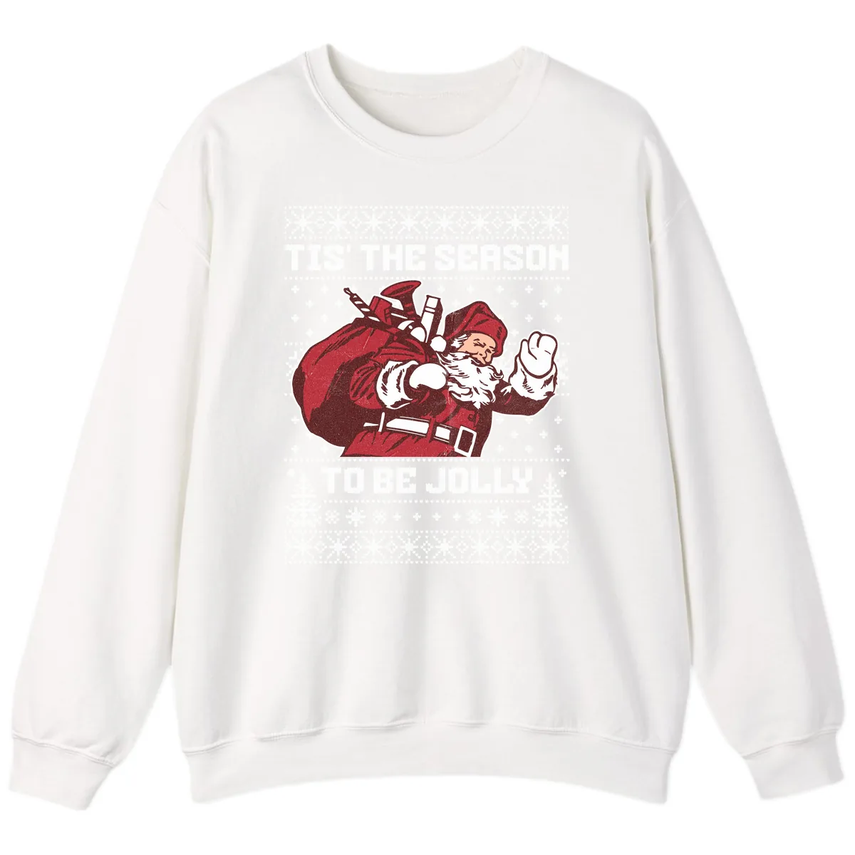 Tis The Season To Be Jolly Sweatshirt in White