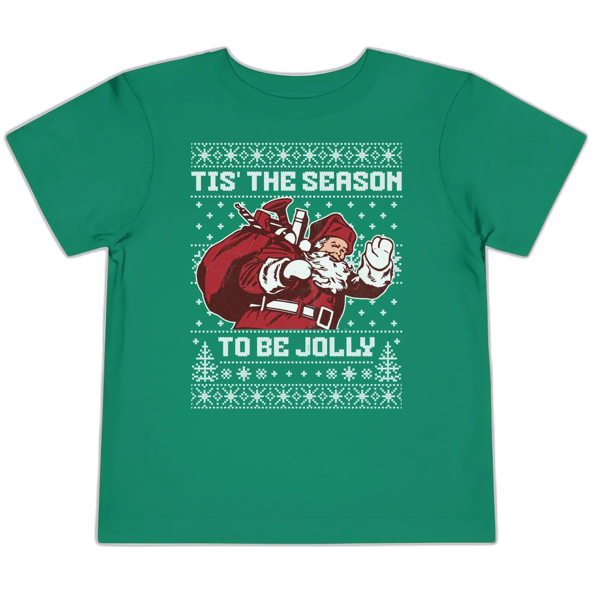 Tis The Season To Be Jolly Toddler T-Shirt in Kelly