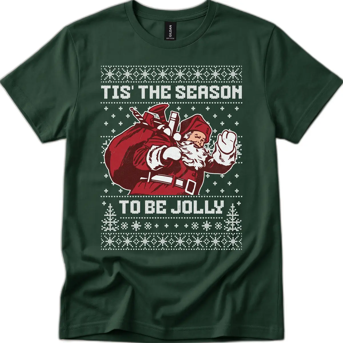 Tis The Season To Be Jolly T-Shirt in Forest Green