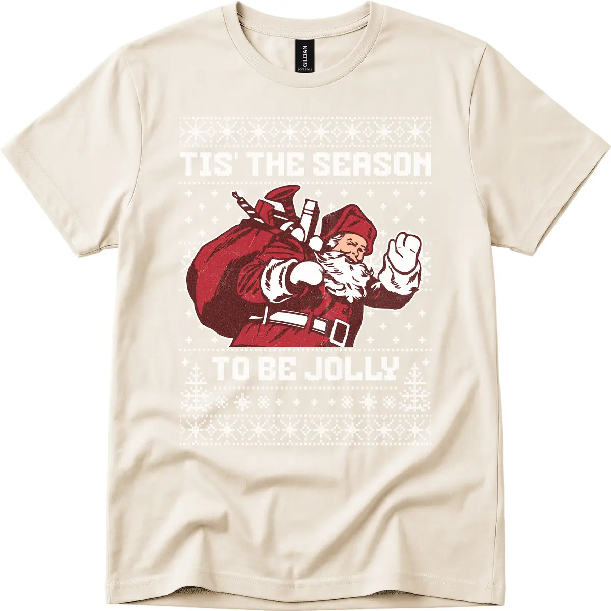 Tis The Season To Be Jolly T-Shirt in Natural