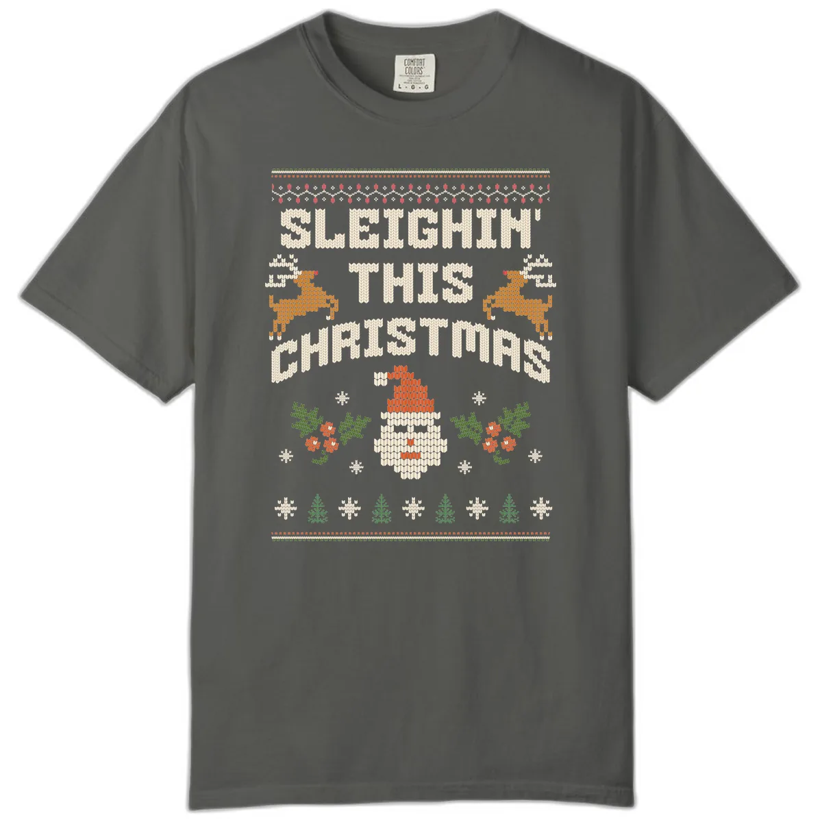 Sleighin' This Christmas Design Comfort Color in Pepper