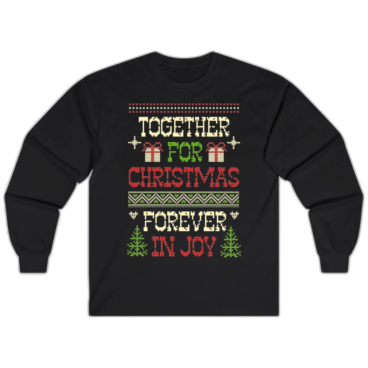 Together For Christmas Forever In Joy Long Sleeve in Black