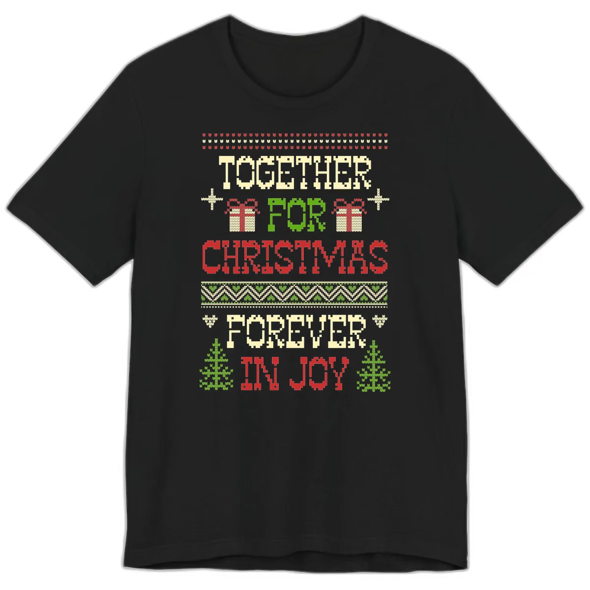 Together For Christmas Forever In Joy Premium T-Shirt in Black