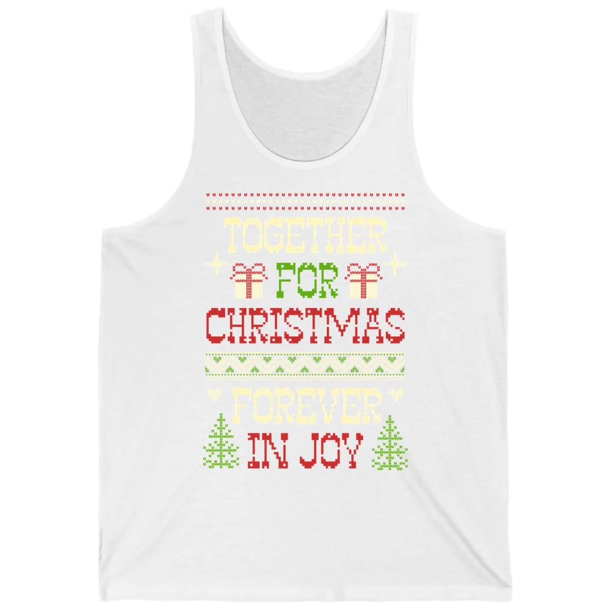 Together For Christmas Forever In Joy Tank in White
