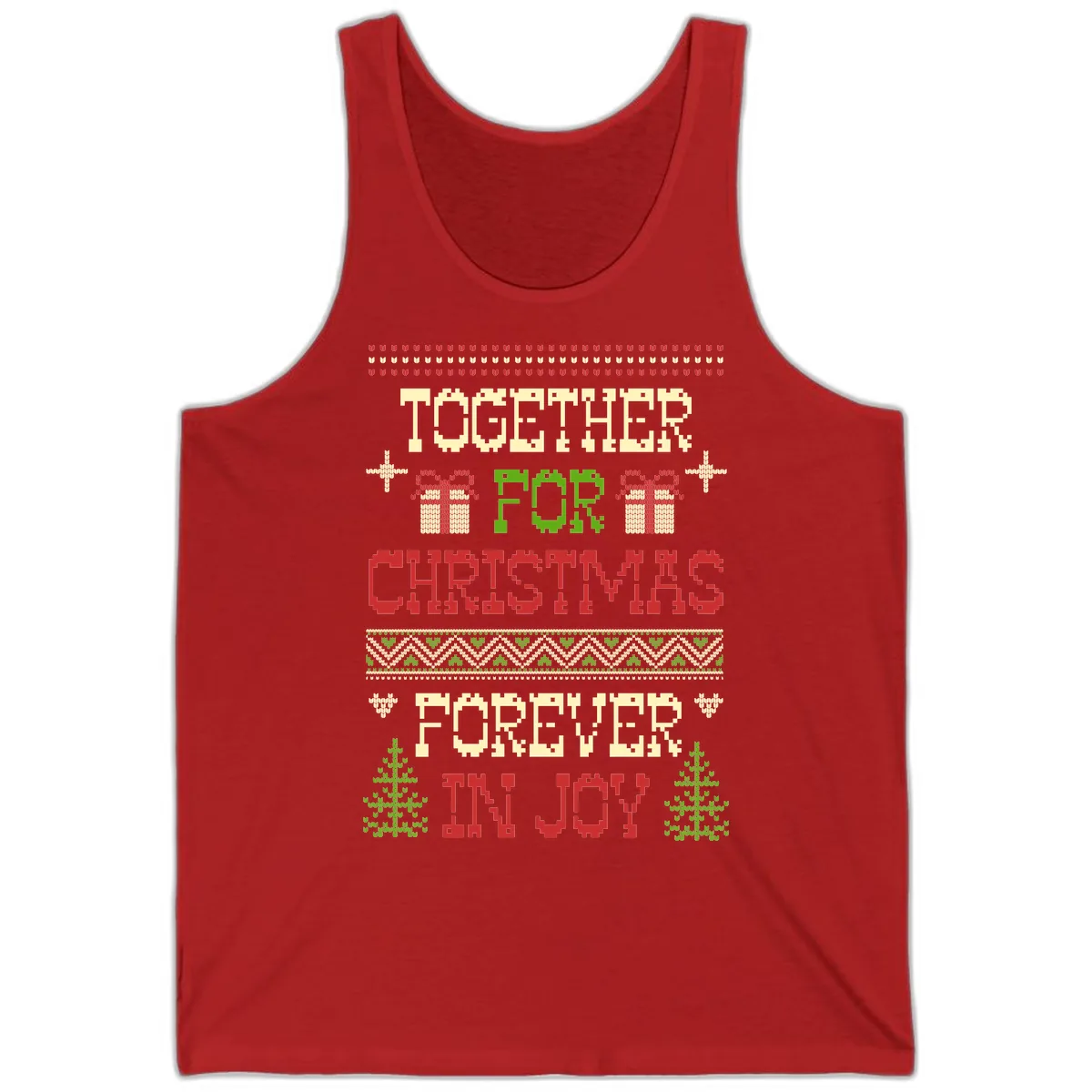Together For Christmas Forever In Joy Tank in Red