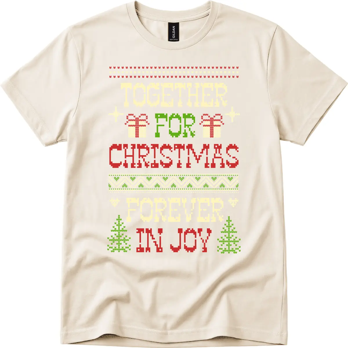 Together For Christmas Forever In Joy T-Shirt in Natural