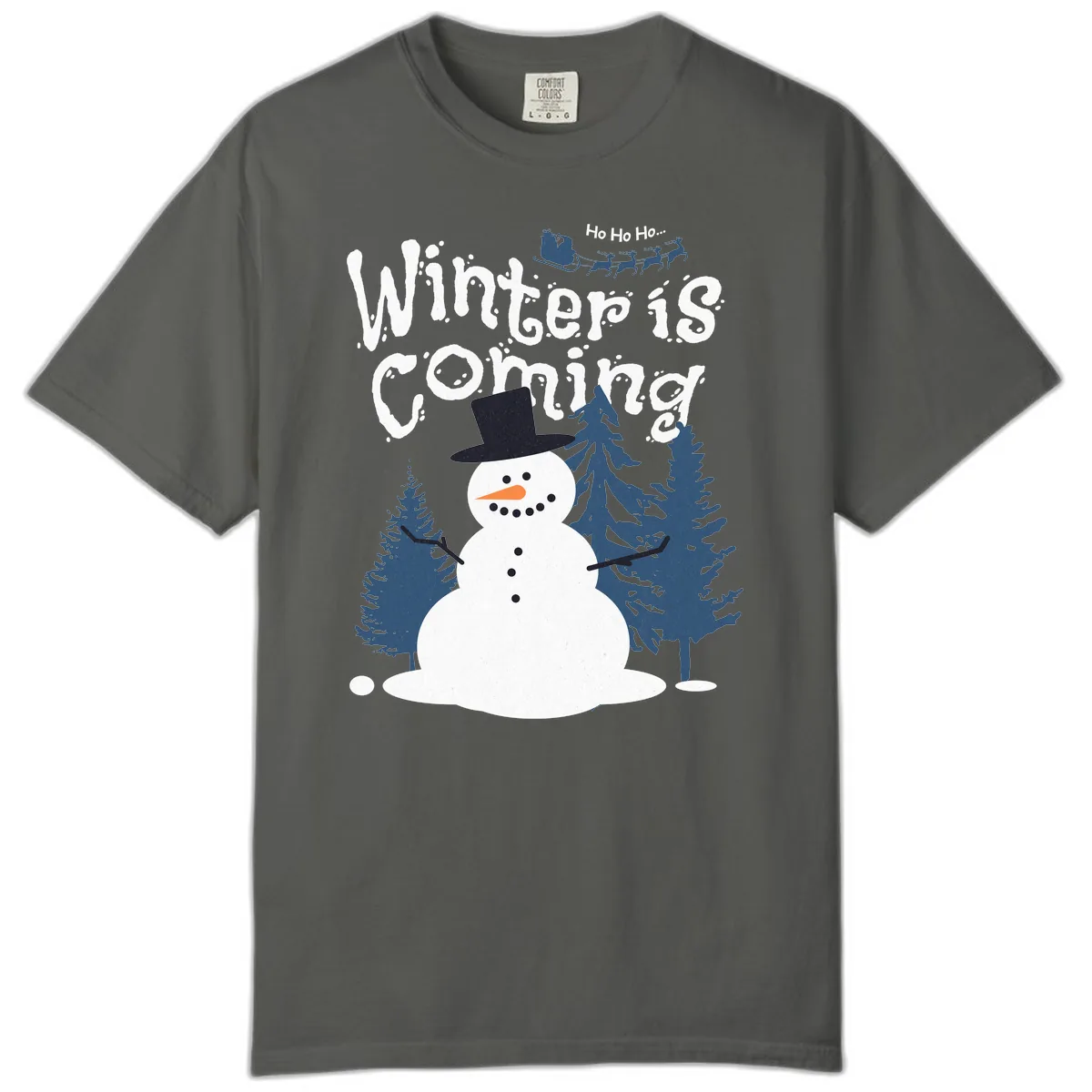 Winter Is Coming Snowman Holiday Comfort Color in Pepper