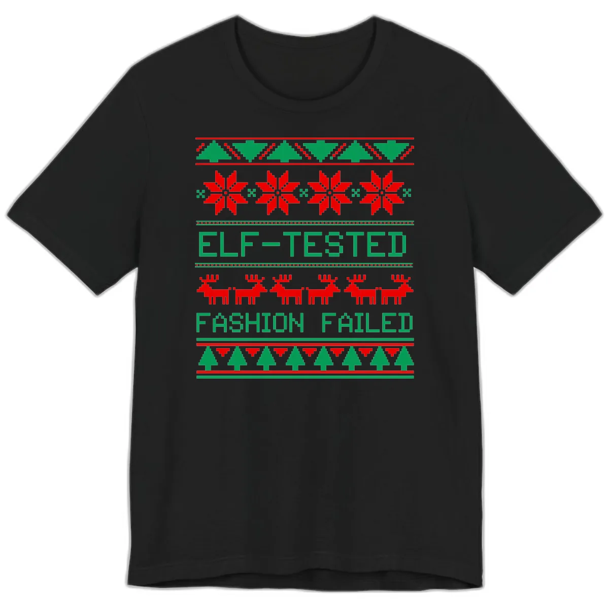 Elf Tested Fashion Failed Ugly Sweater Premium T-Shirt in Black