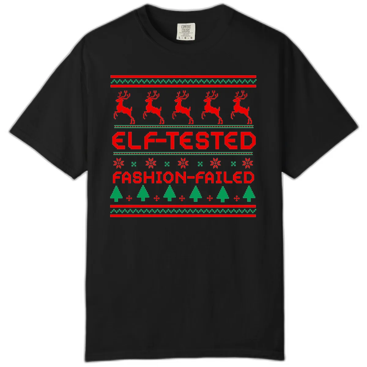 Elf-Tested Fashion-Failed Ugly Sweater Comfort Color in Black