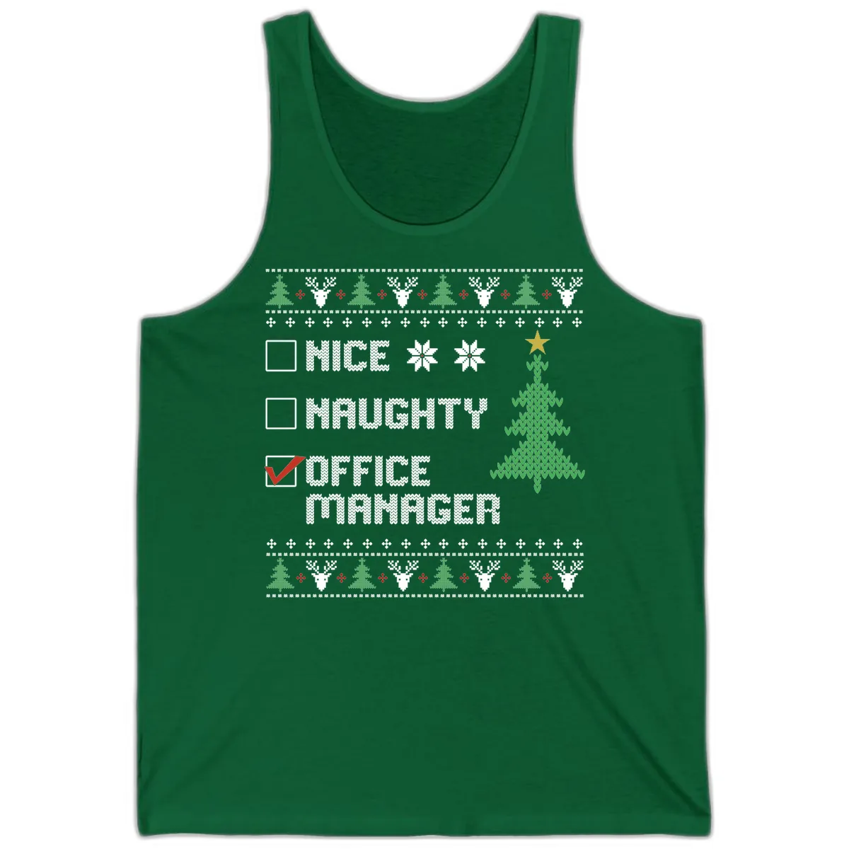 Office Manager Christmas Checklist Tank in Kelly