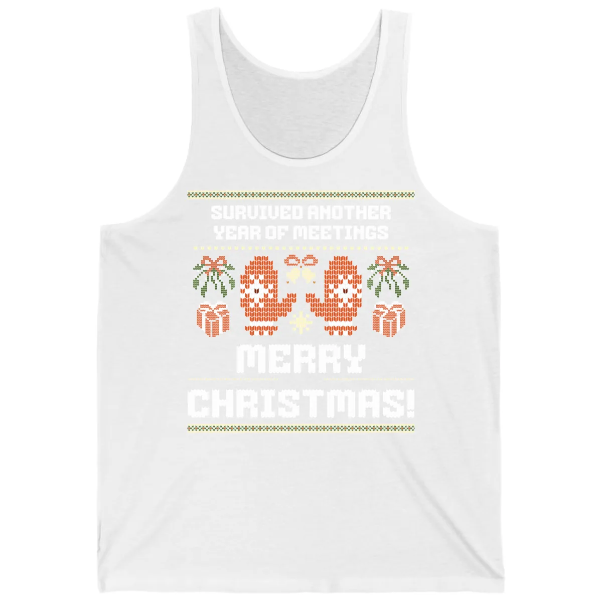 Survived Another Year Of Meetings Tank in White