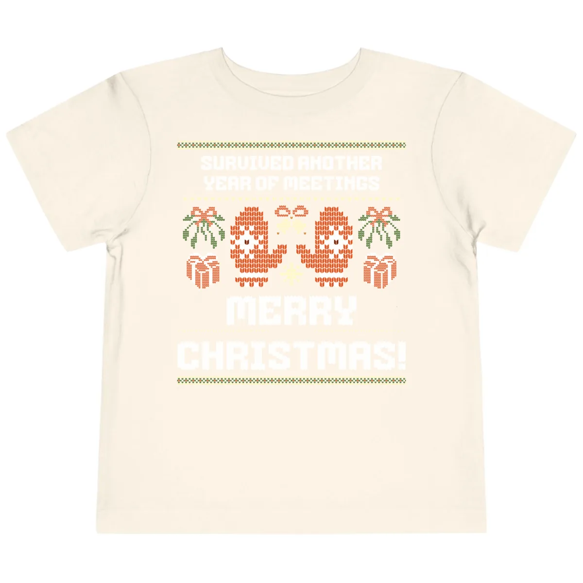 Survived Another Year Of Meetings Toddler T-Shirt in Natural