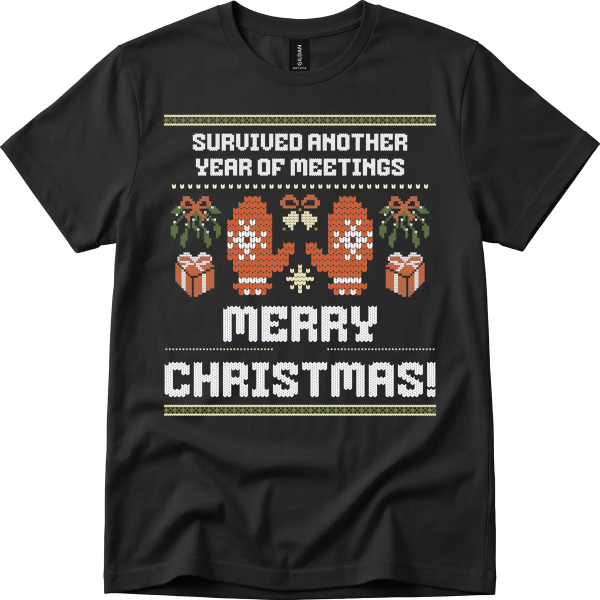 Survived Another Year Of Meetings T-Shirt in Black