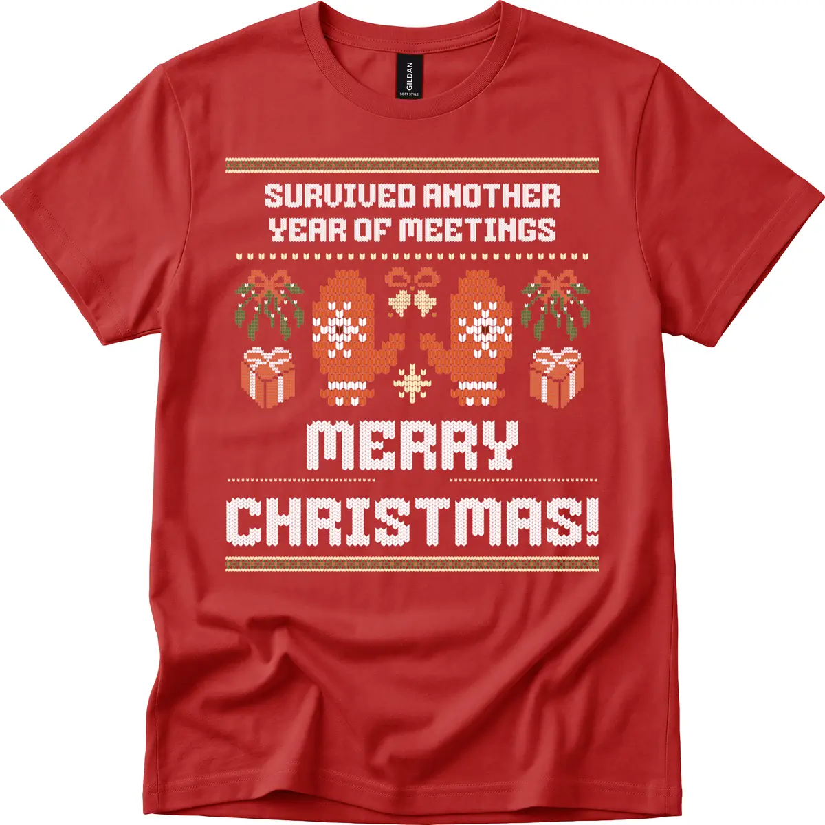 Survived Another Year Of Meetings T-Shirt in Red