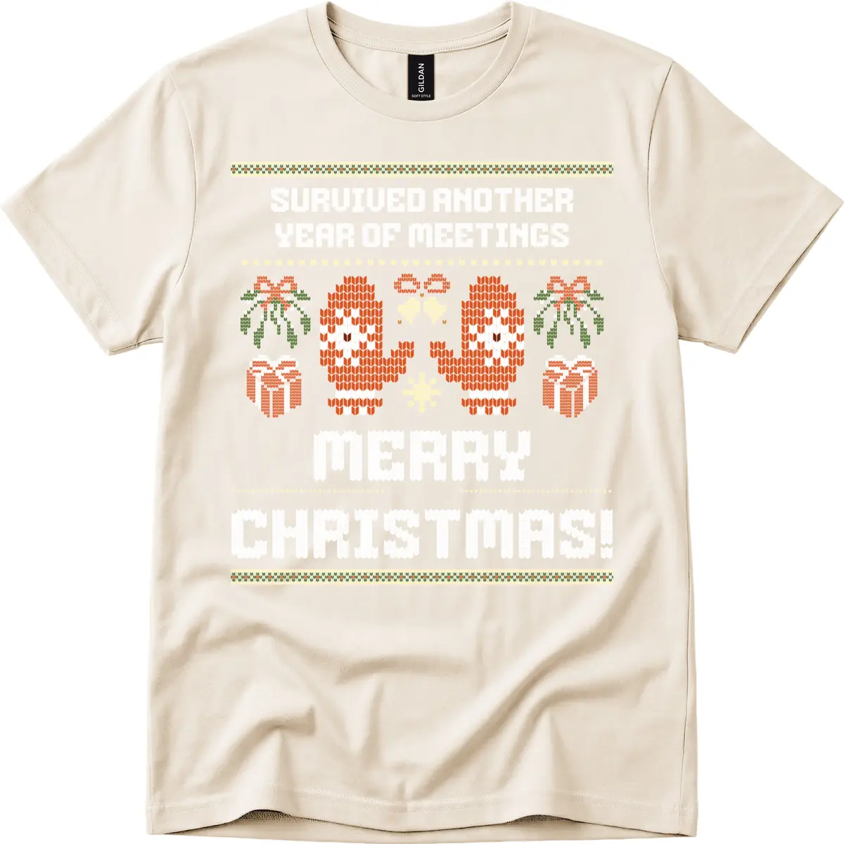 Survived Another Year Of Meetings T-Shirt in Natural