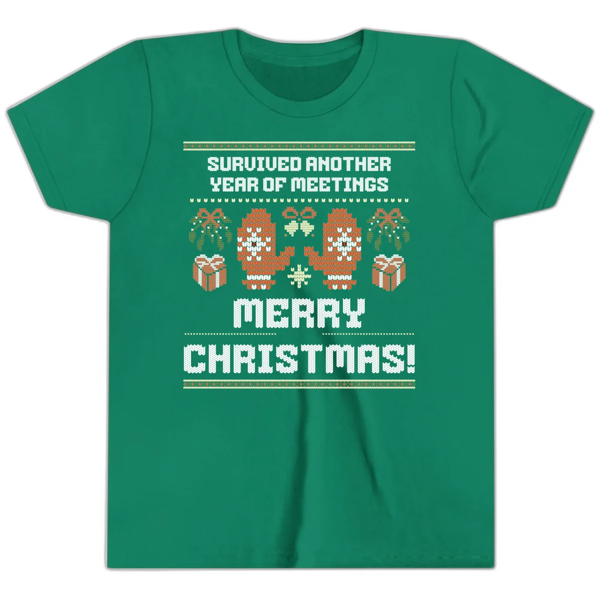 Survived Another Year Of Meetings Youth T-Shirt in Kelly