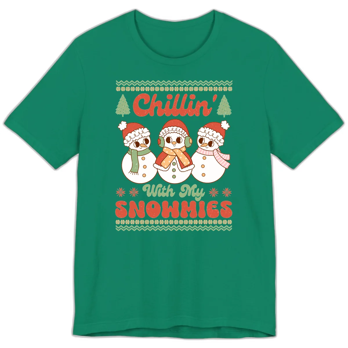 Chillin' With My Snowmies Premium T-Shirt in Kelly