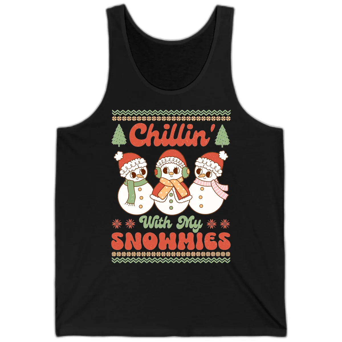 Chillin' With My Snowmies Tank in Black