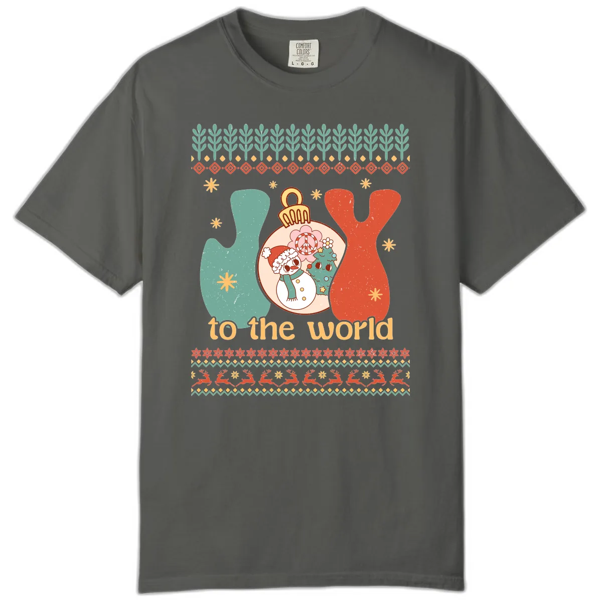 Retro Joy To The World Holiday Comfort Color in Pepper