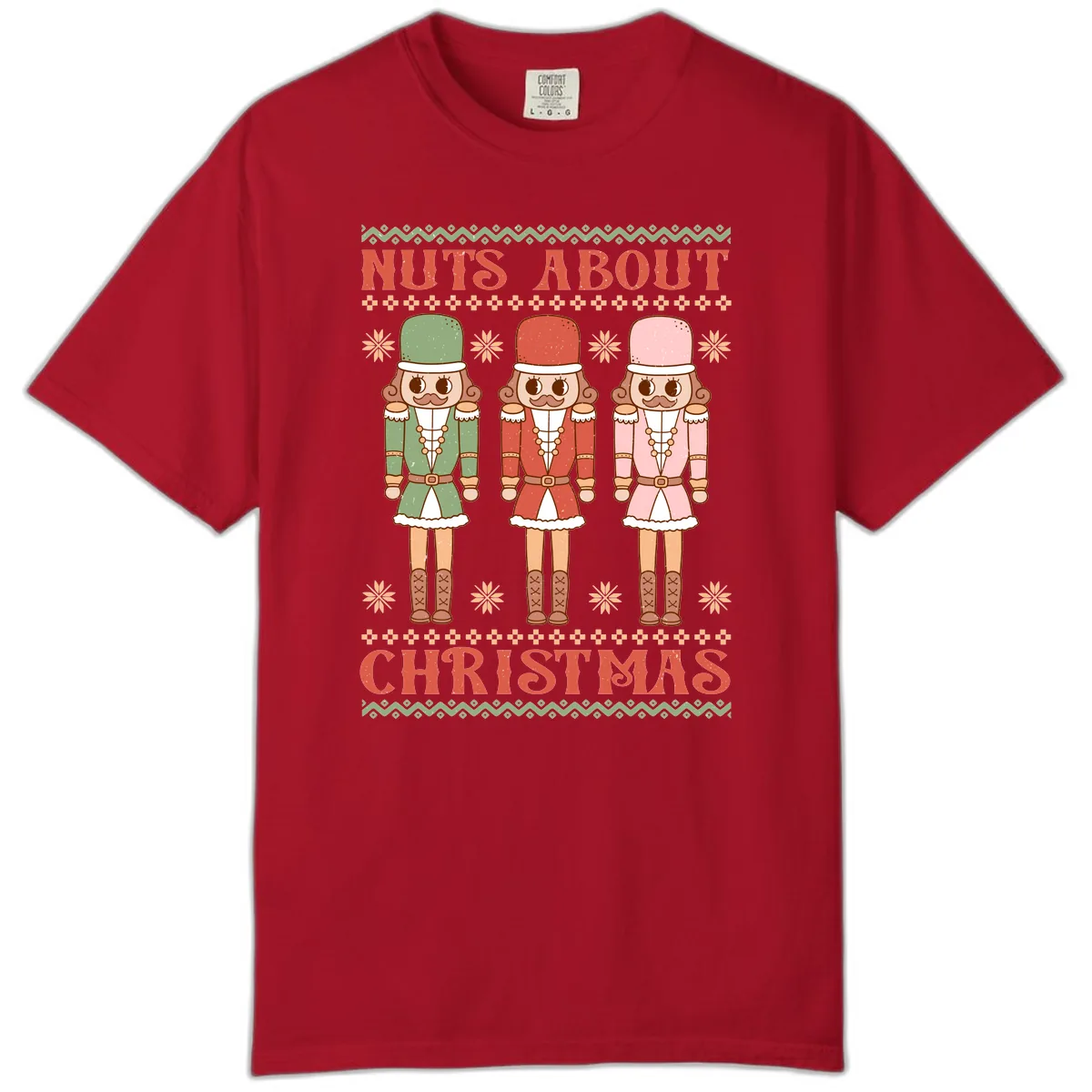 Nuts About Christmas Nutcrackers Comfort Color in Red
